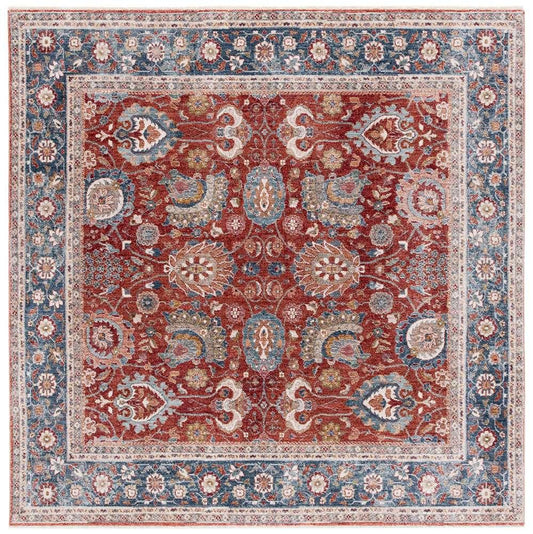 Lauren Ralph Lauren - 1412 Rug - 6-7in X 6-7in Square - Red / Navy Ivory veiw 1