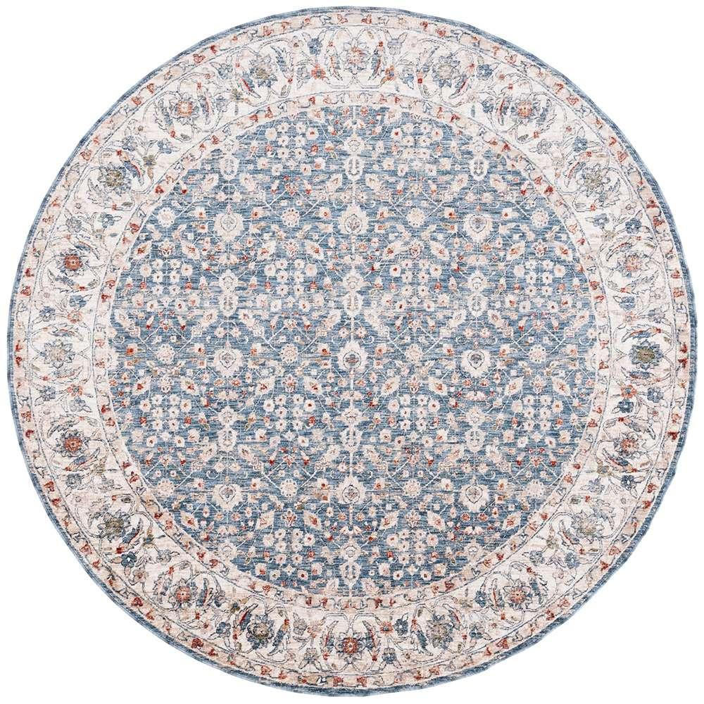 Lauren Ralph Lauren - Helena Rug - 6-7in X 6-7in Round - Ivory / Blue veiw 1