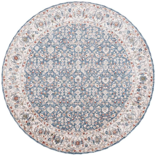 Lauren Ralph Lauren - Helena Rug - 6-7in X 6-7in Round - Ivory / Blue veiw 1