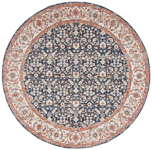 Lauren Ralph Lauren - Helena Rug - 6-7in X 6-7in Round - Navy / Beige veiw 1
