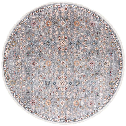 Lauren Ralph Lauren - Kempton Rug - 6-7in X 6-7in Round - Grey Blue / Rust veiw 1