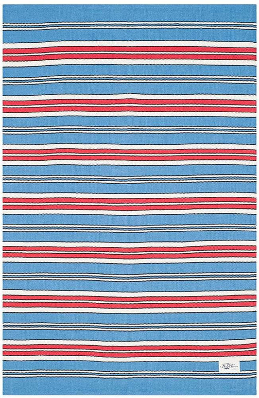 Lauren Ralph Lauren - Leopold Stripe Rug - 4 X 6 - Royal Blue veiw 1