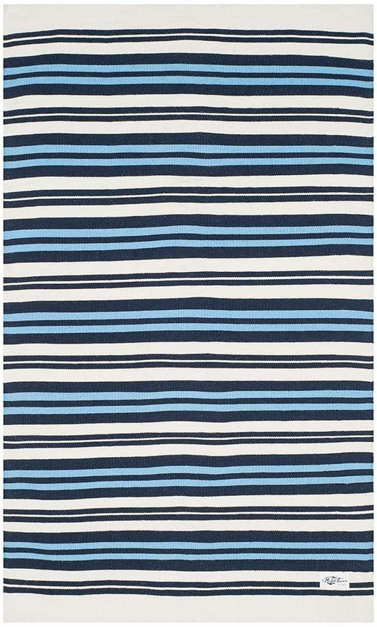 Lauren Ralph Lauren - Leopold Stripe Rug - 4 X 6 - White / French Blue veiw 1