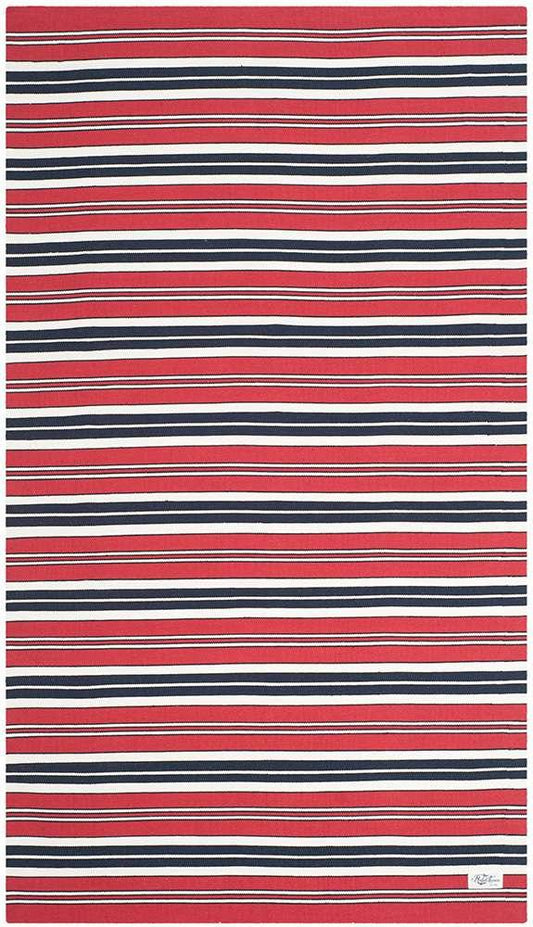 Lauren Ralph Lauren - Leopold Stripe Rug - 5 X 8 - Red veiw 1