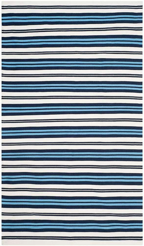 Lauren Ralph Lauren - Leopold Stripe Rug - 5 X 8 - White / French Blue veiw 1