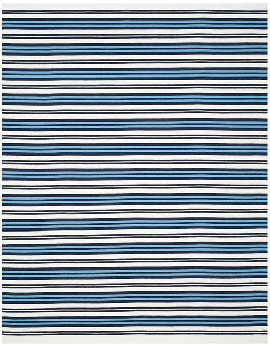 Lauren Ralph Lauren - Leopold Stripe Rug - 8 X 10 - White / French Blue veiw 1