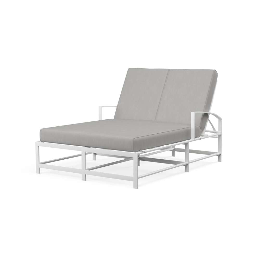 Sunset West - Bristol Double Chaise in Canvas Granite w/ Self Welt - SW501-99-5402 veiw 1