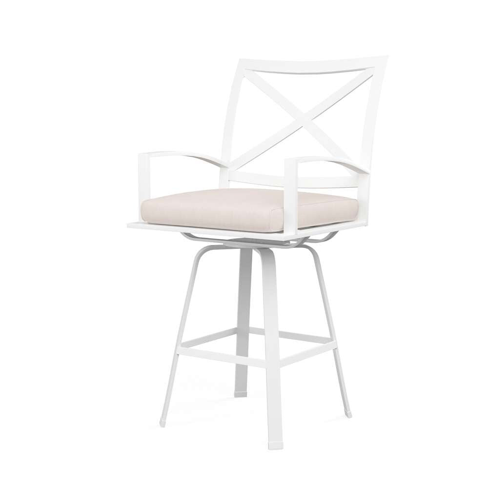 Sunset West - Bristol Swivel Barstool in Canvas Natural w/ Self Welt - SW501-7B-5404 veiw 1