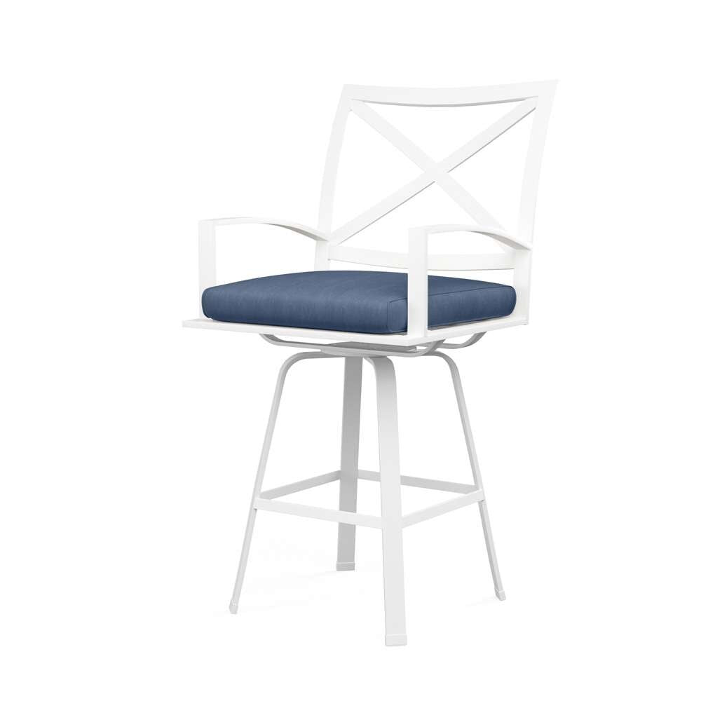 Sunset West - Bristol Swivel Barstool in Spectrum Indigo w/ Self Welt - SW501-7B-48080 veiw 1
