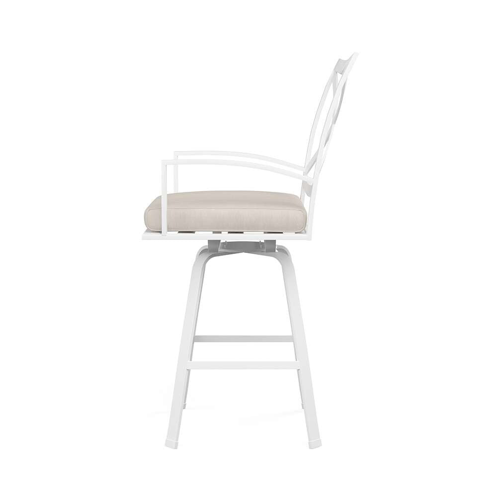 Sunset West - Bristol Swivel Counter Stool in Canvas Flax w/ Self Welt - SW501-7C-FLAX-STKIT veiw 2