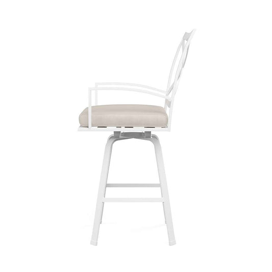 Sunset West - Bristol Swivel Counter Stool in Canvas Flax w/ Self Welt - SW501-7C-FLAX-STKIT veiw 2