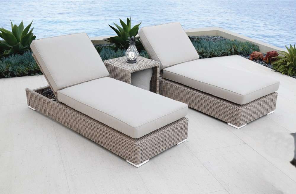 Sunset West - Coronado Adjustable Chaise in Canvas Flax w/ Self Welt - SW2101-9-FLAX-STKIT veiw 3