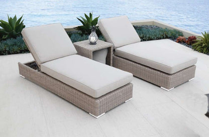 Sunset West - Coronado Adjustable Chaise in Canvas Flax w/ Self Welt - SW2101-9-FLAX-STKIT veiw 3