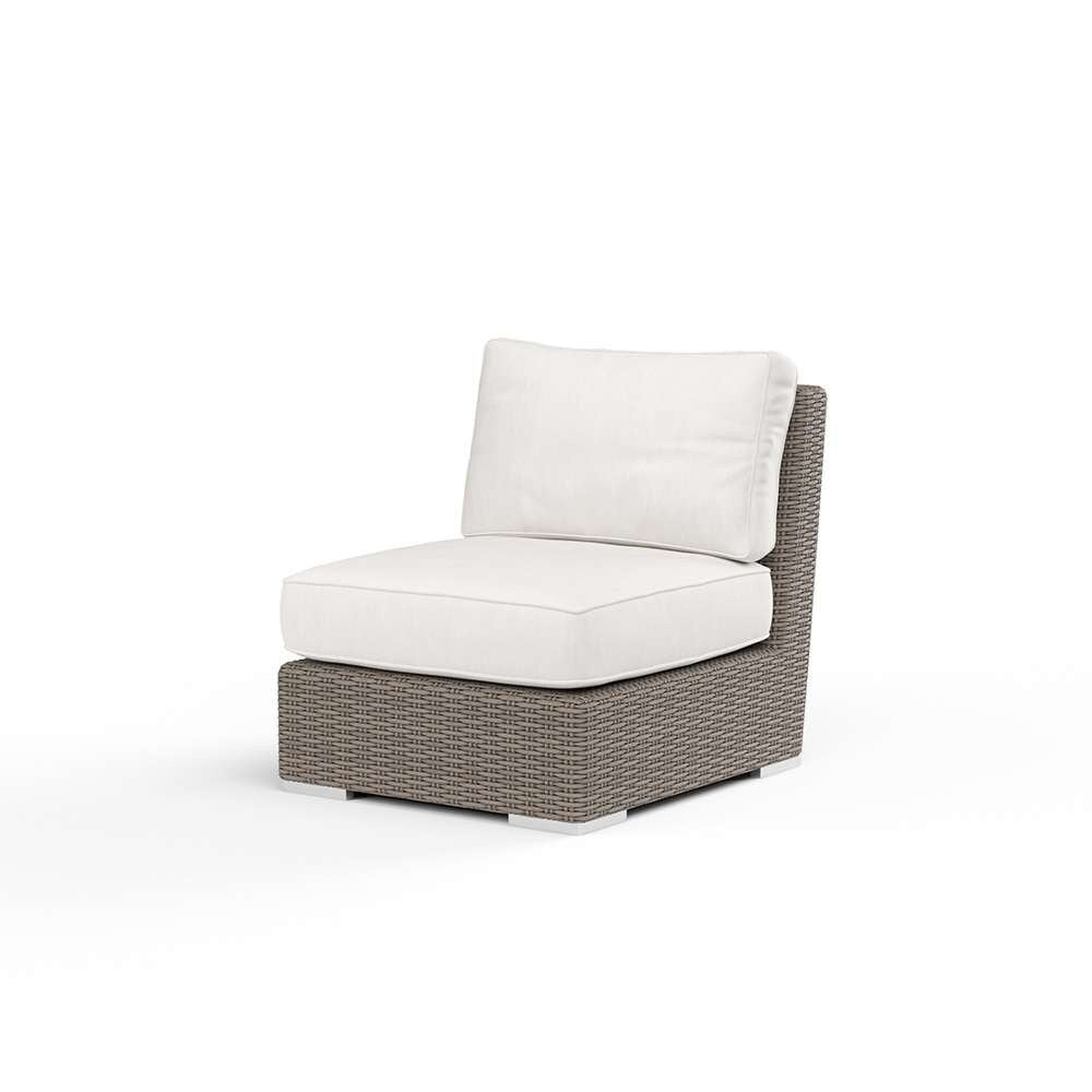 Sunset West - Coronado Armless Club Chair in Canvas Flax w/ Self Welt - SW2101-AC-FLAX-STKIT veiw 1
