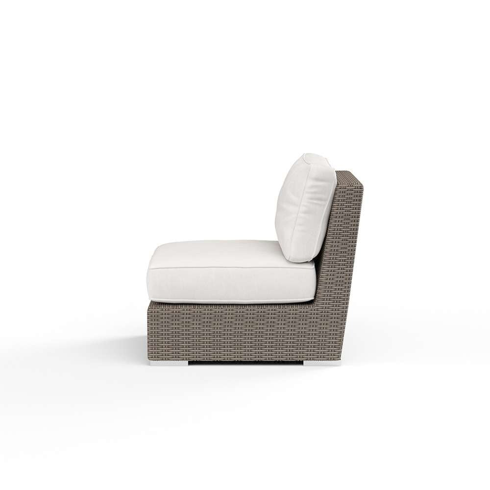 Sunset West - Coronado Armless Club Chair in Canvas Flax w/ Self Welt - SW2101-AC-FLAX-STKIT veiw 2