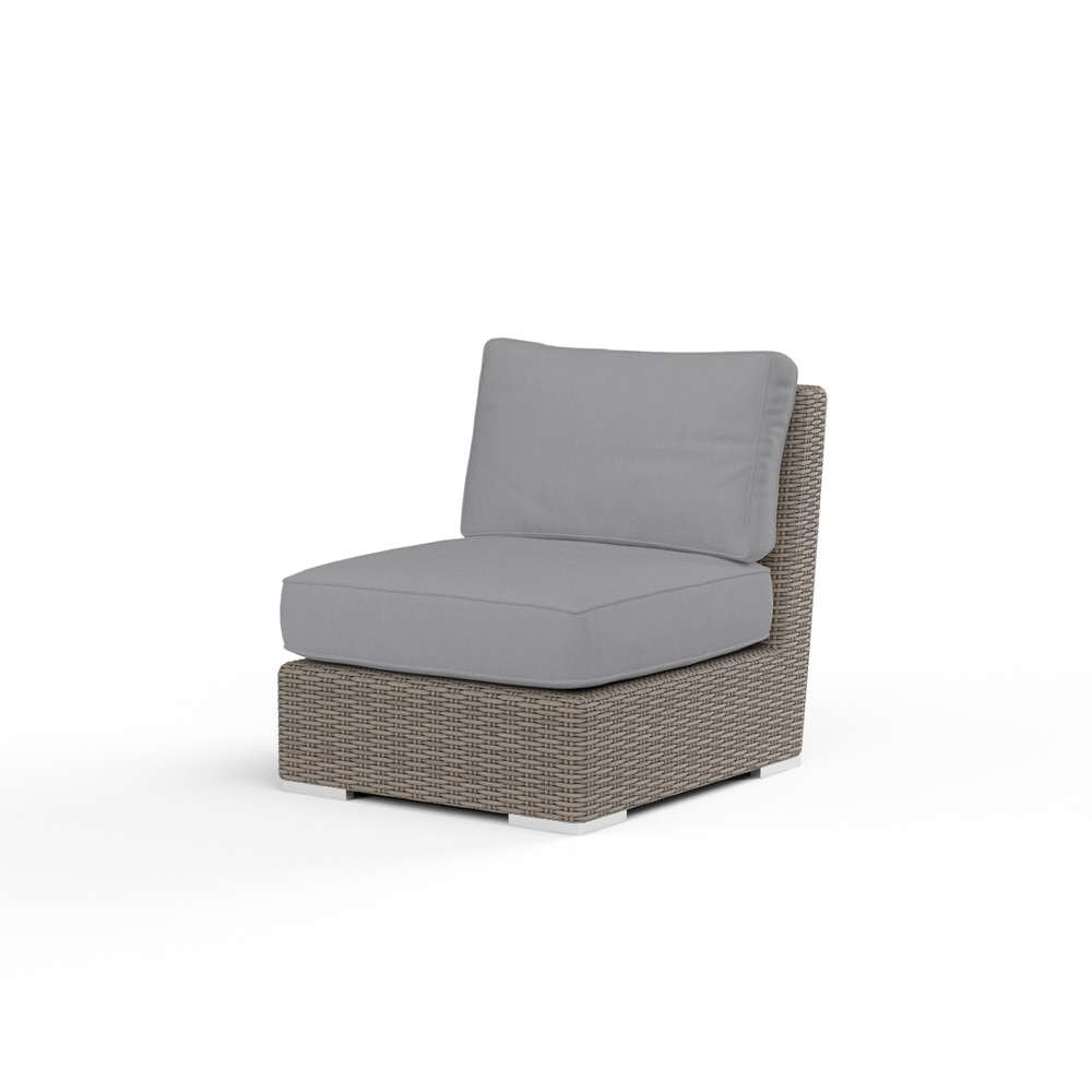 Sunset West - Coronado Armless Club Chair in Canvas Granite w/ Self Welt - SW2101-AC-5402 veiw 1