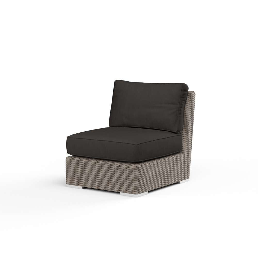 Sunset West - Coronado Armless Club Chair in Spectrum Carbon w/ Self Welt - SW2101-AC-48085 veiw 1
