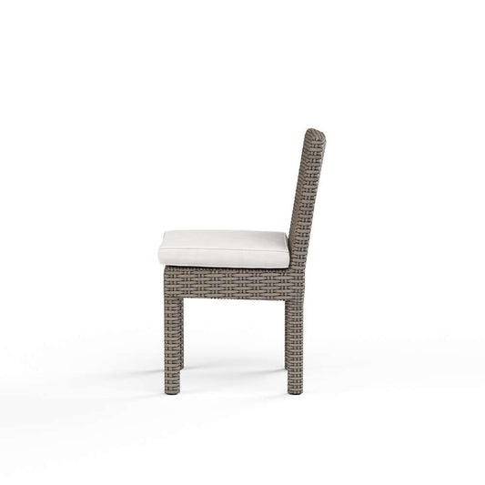 Sunset West - Coronado Armless Dining Chair in Canvas Flax w/ Self Welt - SW2101-1A-FLAX-STKIT veiw 2