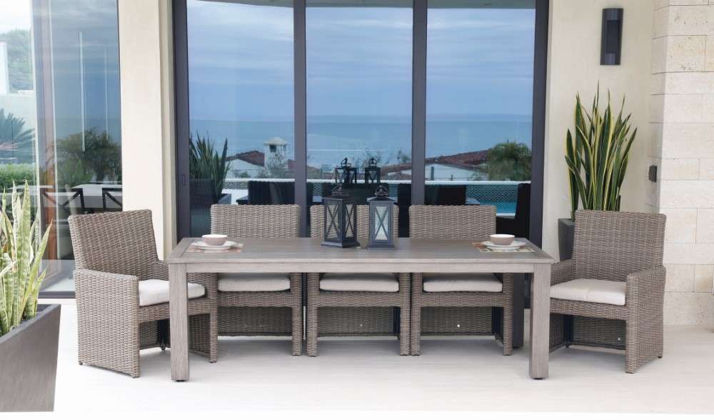 Sunset West - Coronado Armless Dining Chair in Canvas Flax w/ Self Welt - SW2101-1A-FLAX-STKIT veiw 3