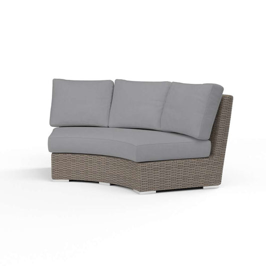 Sunset West - Coronado Curved Loveseat in Canvas Granite w/ Self Welt - SW2101-CRV-5402_CLOSEOUT veiw 1