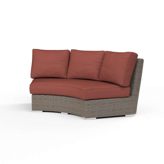 Sunset West - Coronado Curved Loveseat in Canvas Henna w/ Self Welt - SW2101-CRV-5407_CLOSEOUT veiw 1