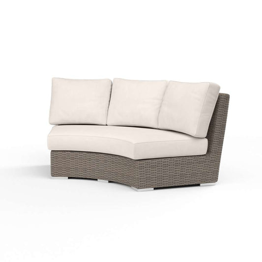 Sunset West - Coronado Curved Loveseat in Canvas Natural w/ Self Welt - SW2101-CRV-5404_CLOSEOUT veiw 1