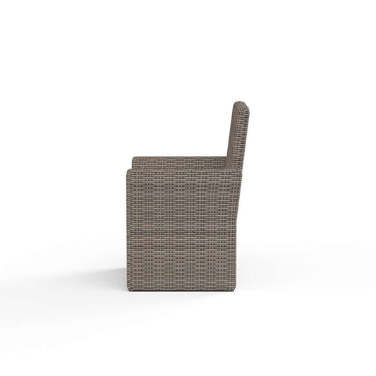 Sunset West - Coronado Dining Chair in Canvas Flax w/ Self Welt - SW2101-1-FLAX-STKIT veiw 2