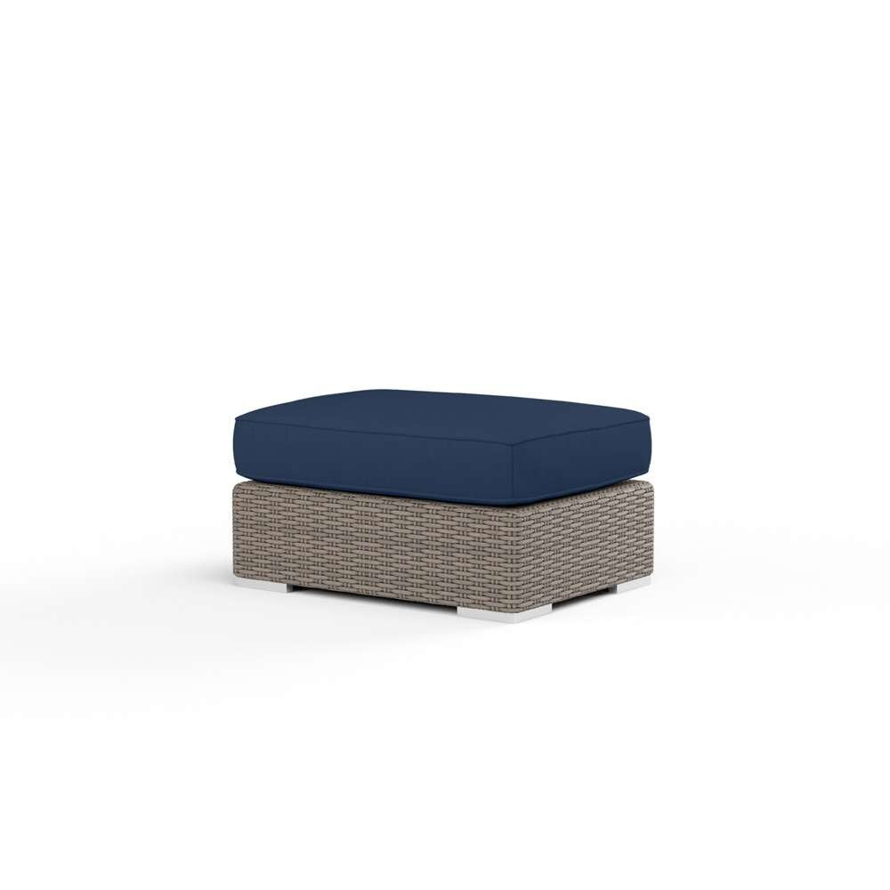 Sunset West - Coronado Ottoman in Spectrum Indigo w/ Self Welt - SW2101-OTT-48080 veiw 1