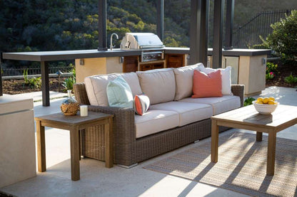 Sunset West - Coronado Sofa in Canvas Flax w/ Self Welt - SW2101-23-FLAX-STKIT veiw 4