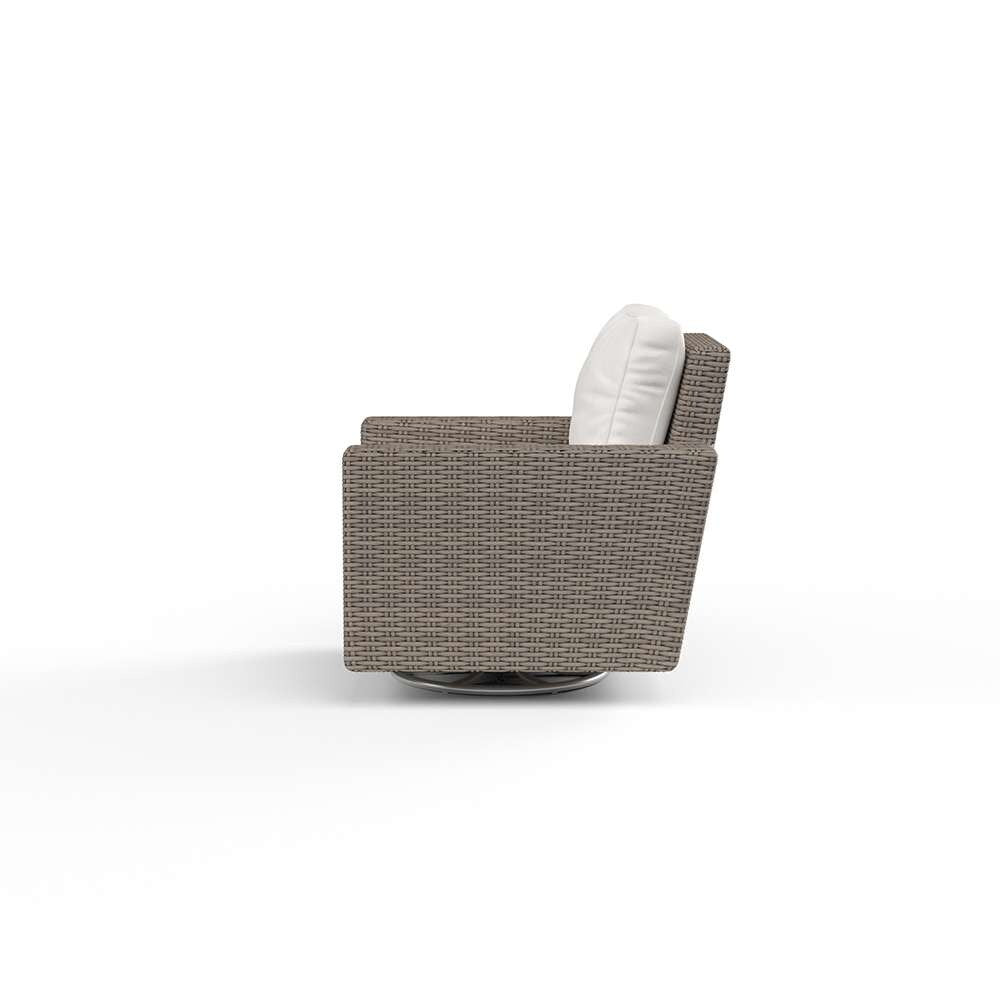 Sunset West - Coronado Swivel Rocker in Canvas Flax w/ Self Welt - SW2101-21SR-FX-STKIT veiw 2