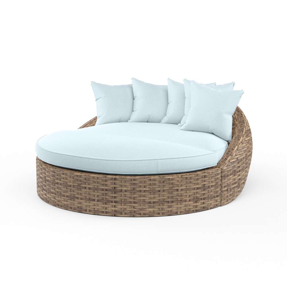 Sunset West - Havana Round Daybed in Canvas Skyline w/ Self Welt - SW1701-99-OTT-14091 veiw 1