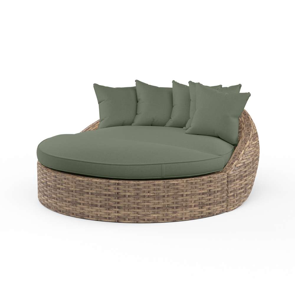 Sunset West - Havana Round Daybed in Cast Sage w/ Self Welt - SW1701-99-OTT-48092 veiw 1