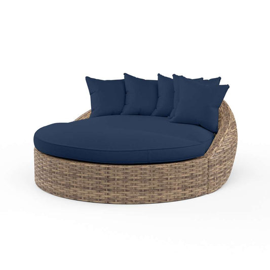 Sunset West - Havana Round Daybed in Spectrum Indigo w/ Self Welt - SW1701-99-OTT-48080 veiw 1