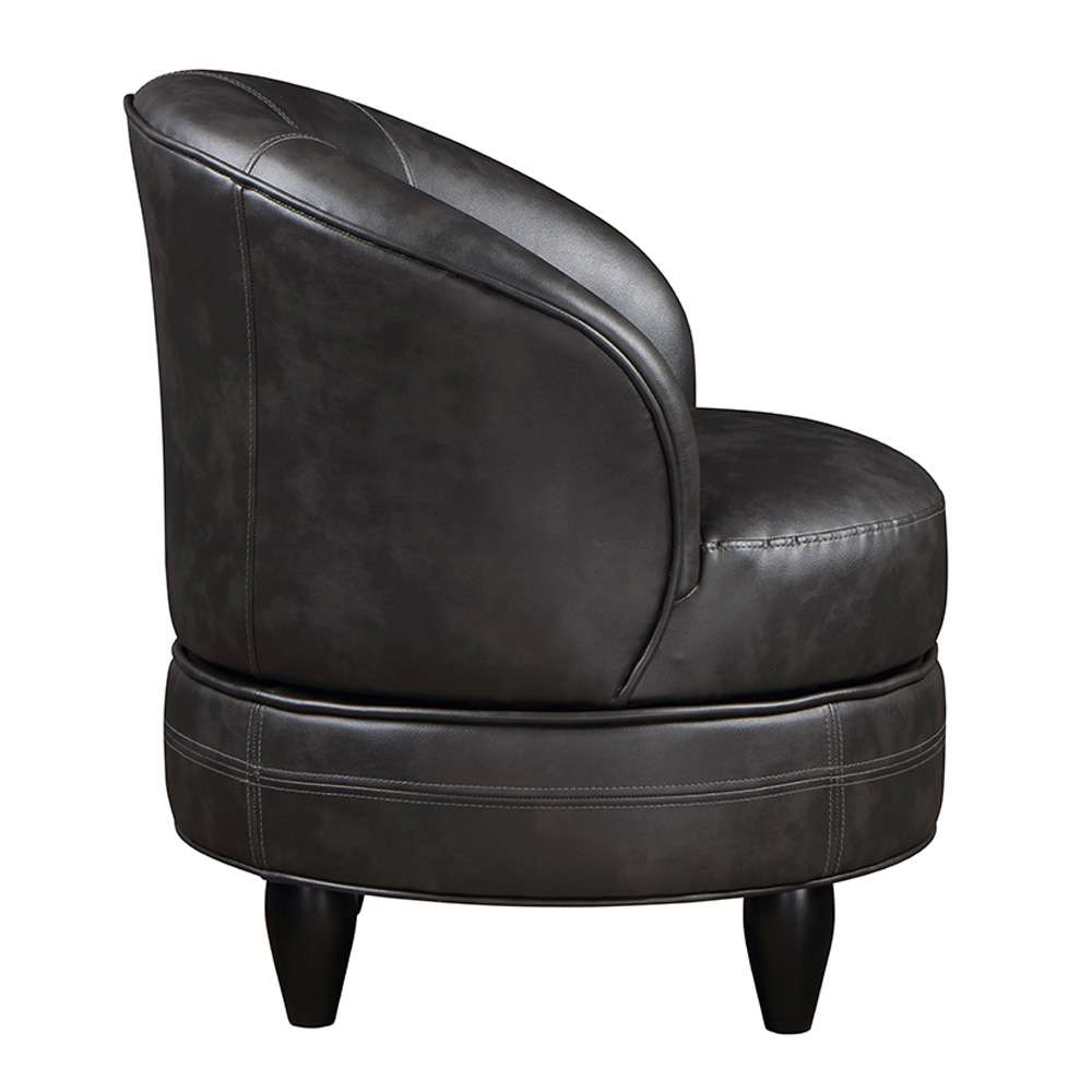 Steve Silver - Sophia Swivel Accent Chair - Gray Leatherette - SOH850GL veiw 3
