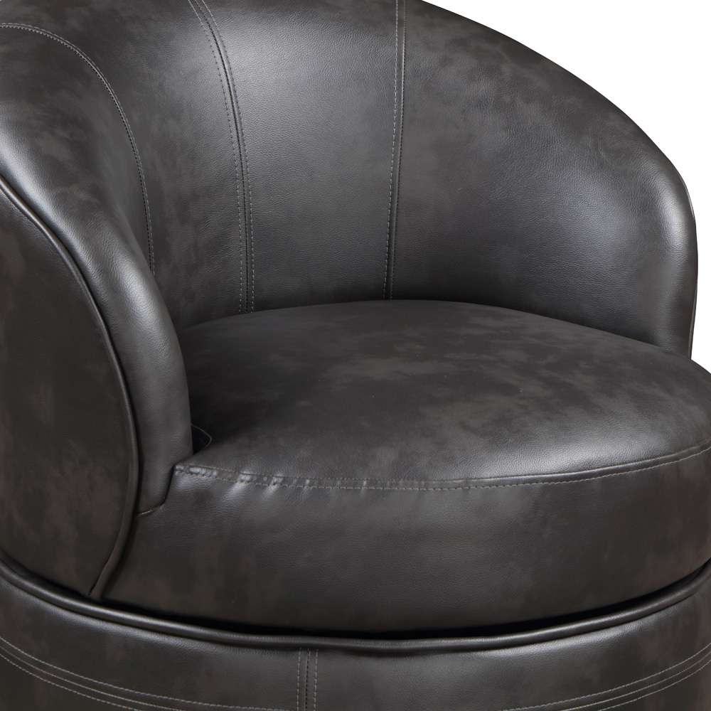 Steve Silver - Sophia Swivel Accent Chair - Gray Leatherette - SOH850GL veiw 4