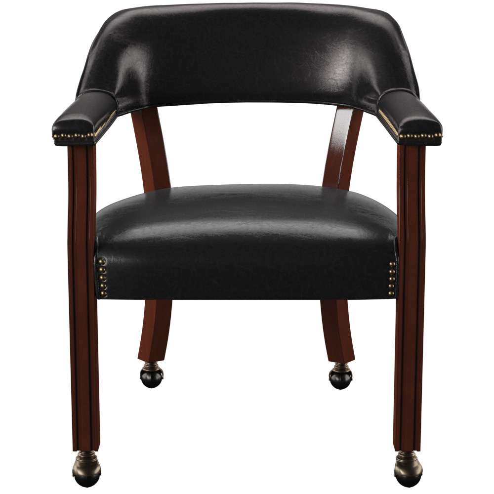 Steve Silver - Tournament Arm Chair w/Casters - Black - TU500AB veiw 1