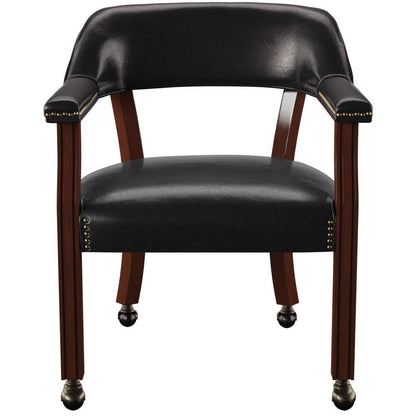 Steve Silver - Tournament Arm Chair w/Casters - Black - TU500AB veiw 1