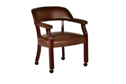 Steve Silver - Tournament Arm Chair w/Casters - Brown - TU500A view 1