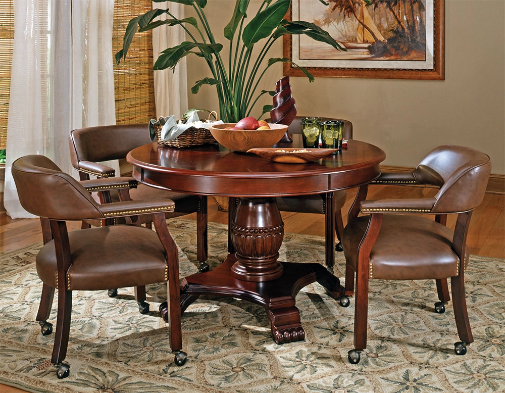 Steve Silver - Tournament Arm Chair w/Casters - Brown - TU500A view 2