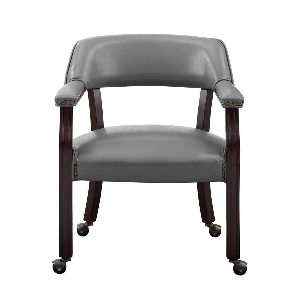 Steve Silver - Tournament Arm Chair w/Casters - Gray - TU500AG veiw 1