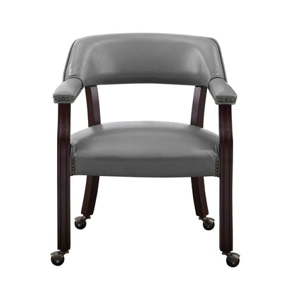 Steve Silver - Tournament Arm Chair w/Casters - Gray - TU500AG veiw 1