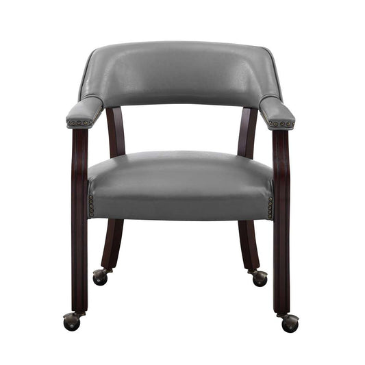 Steve Silver - Tournament Arm Chair w/Casters - Gray - TU500AG veiw 1