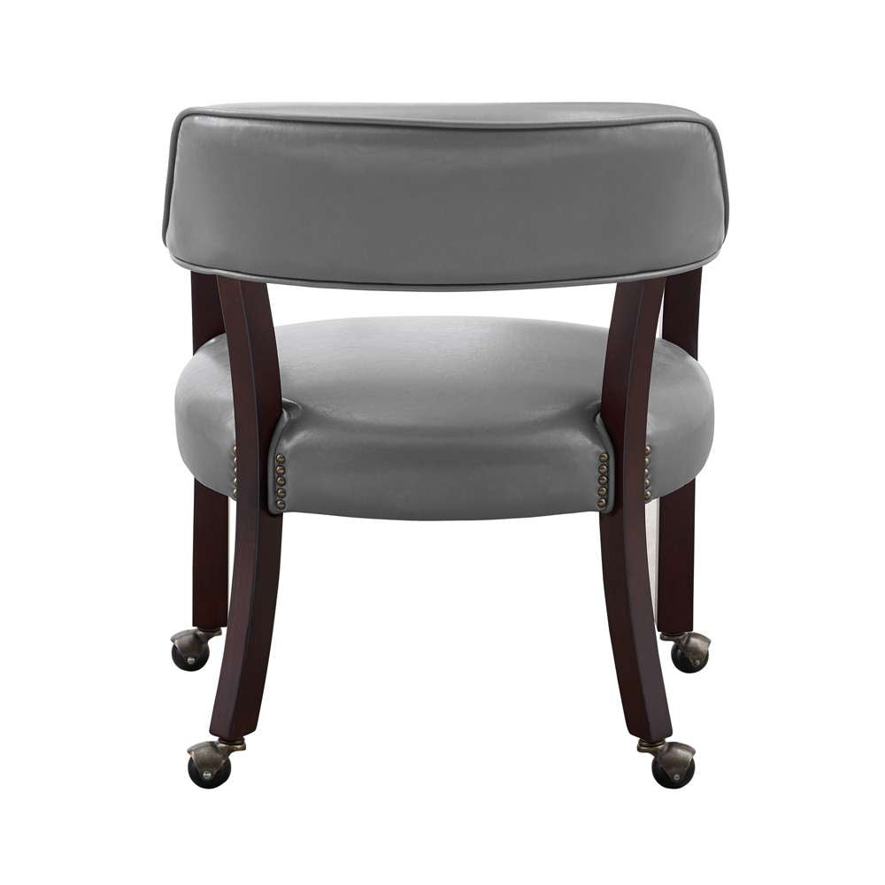 Steve Silver - Tournament Arm Chair w/Casters - Gray - TU500AG veiw 2