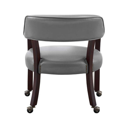 Steve Silver - Tournament Arm Chair w/Casters - Gray - TU500AG veiw 2