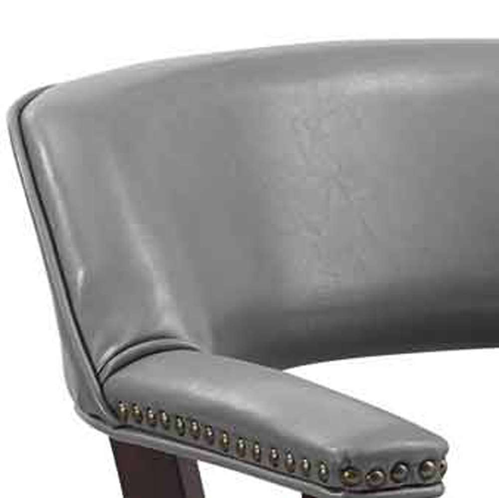 Steve Silver - Tournament Arm Chair w/Casters - Gray - TU500AG veiw 3