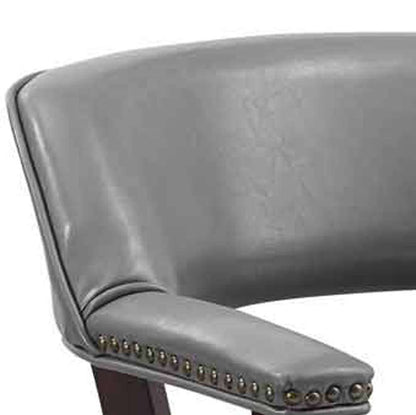 Steve Silver - Tournament Arm Chair w/Casters - Gray - TU500AG veiw 3
