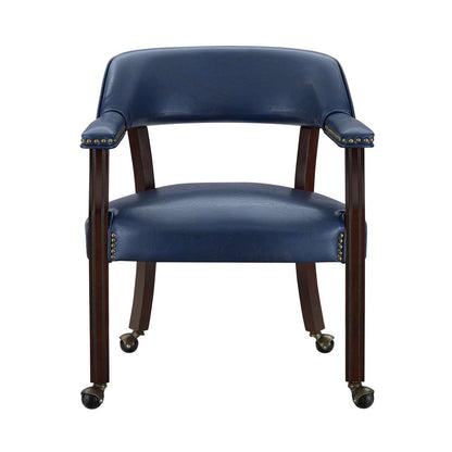 Steve Silver - Tournament Arm Chair w/Casters - Navy - TU500AN veiw 1