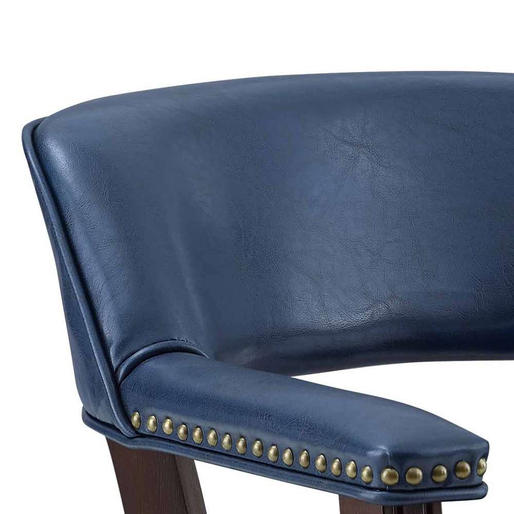 Steve Silver - Tournament Arm Chair w/Casters - Navy - TU500AN veiw 3