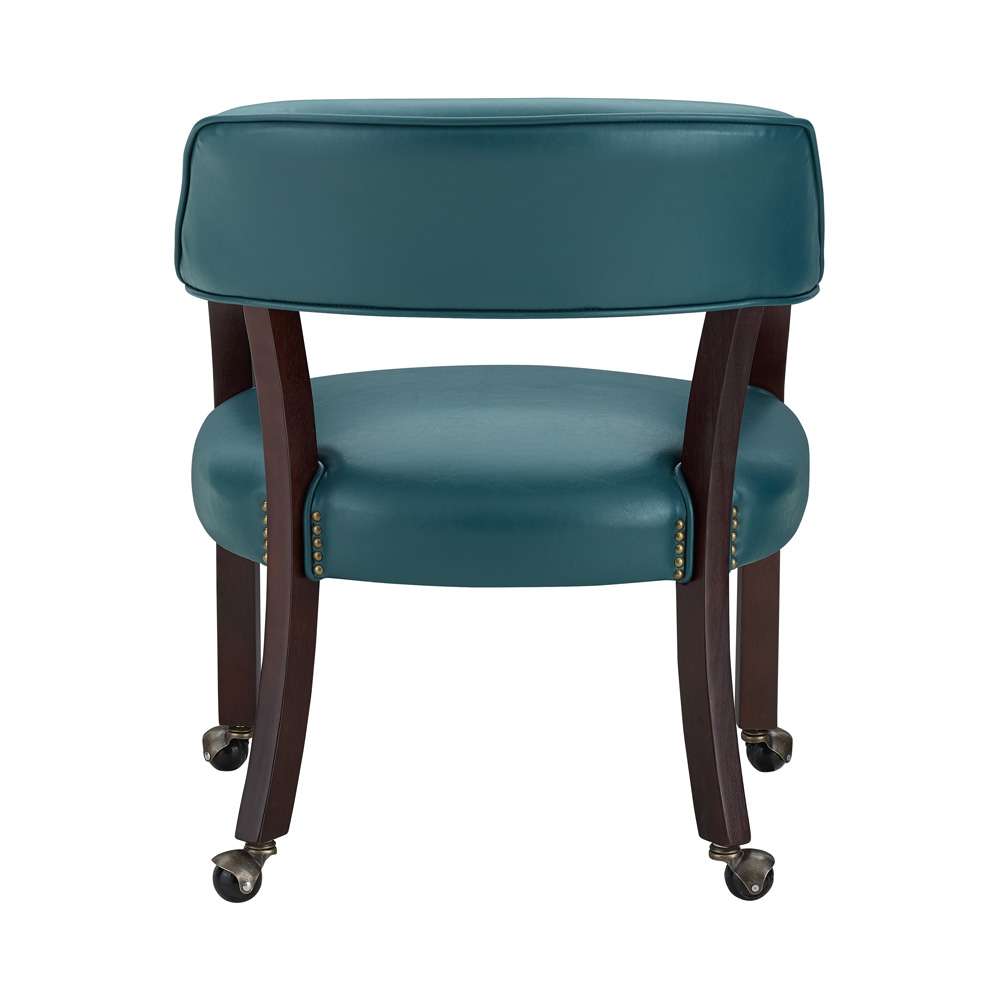Steve Silver - Tournament Arm Chair w/Casters - Teal - TU500AT veiw 2