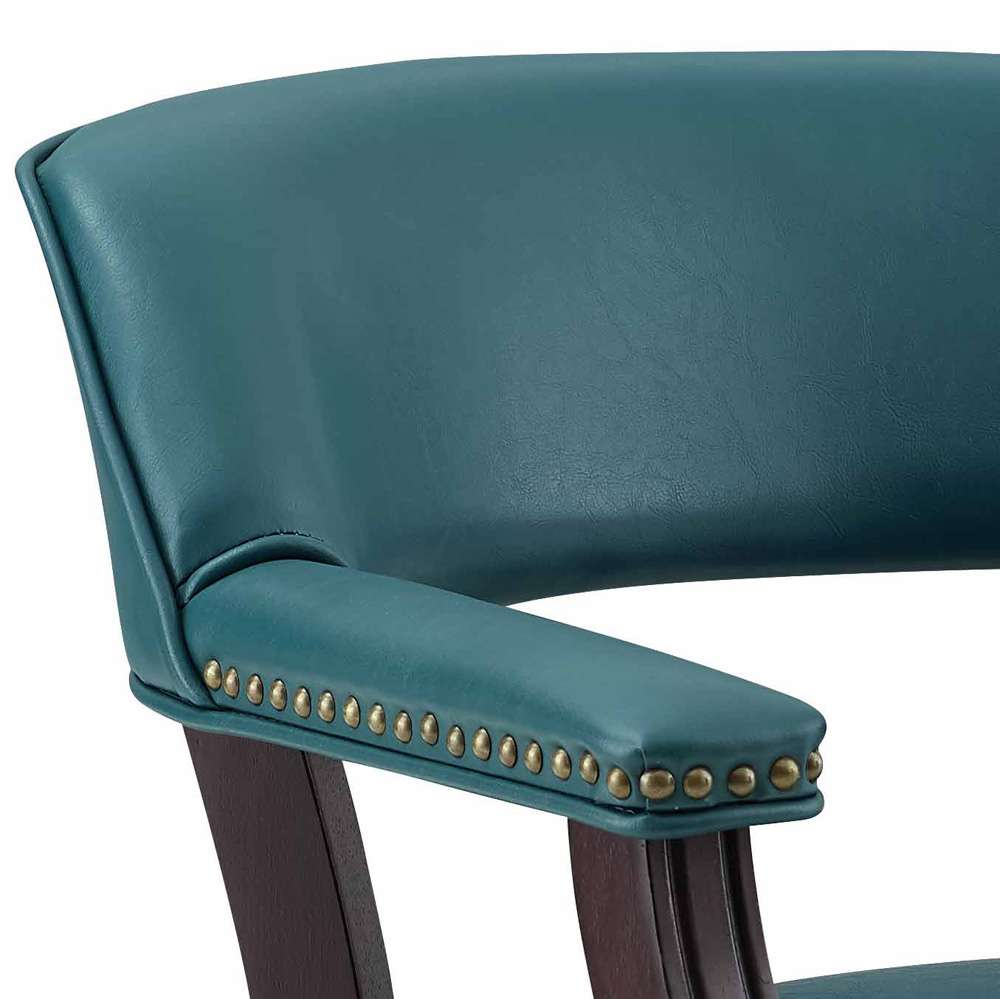 Steve Silver - Tournament Arm Chair w/Casters - Teal - TU500AT veiw 3